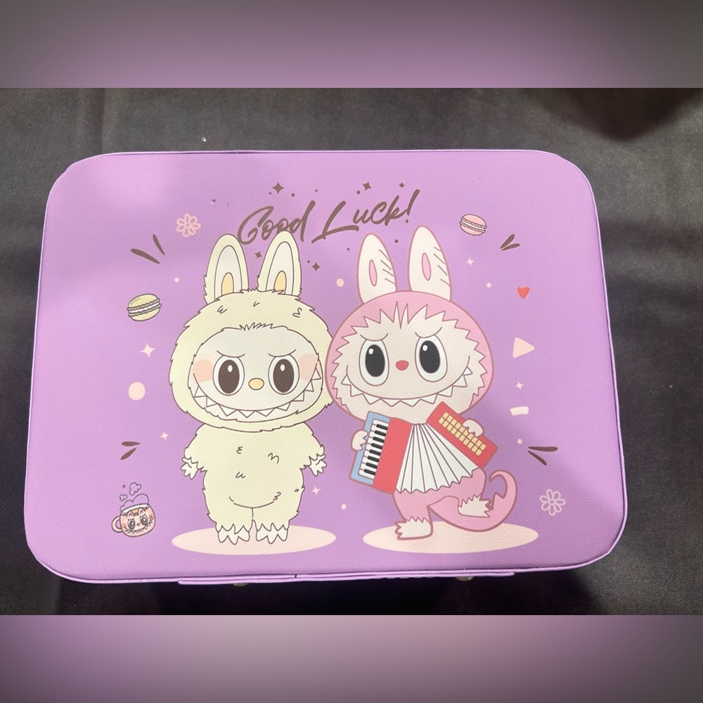 Purple The Monsters hard cosmetic case